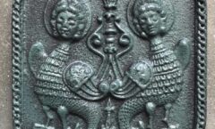 Чугунный изразец «Гамаюн»