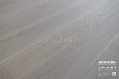Инженерная доска COSWICK Дуб Белоснежный (Snow white) Дизайнерские решения (Designer Solution collection) Масло шелковое ультраматовое 1 Коммон 1154-3824-10