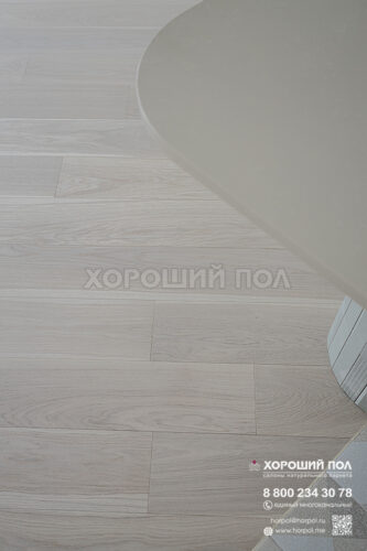 Инженерная доска COSWICK Дуб Белоснежный (Snow white) Дизайнерские решения (Designer Solution collection) Масло шелковое ультраматовое 1 Натур 1172-3824-10