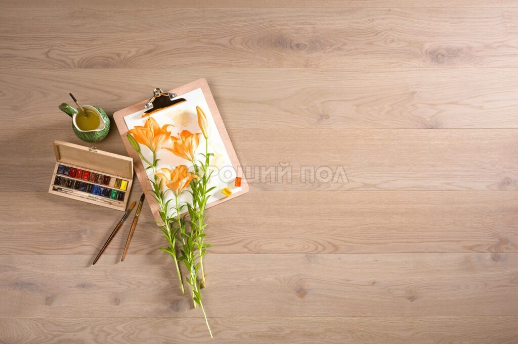 Инженерная доска COSWICK Дуб Титановый буфф (Titanium Buff) Натуральная палитра (Natural Touch collection) Масло шелковое ультраматовое Селект энд Бэттер Широкоформатная доска 1120-1831-10