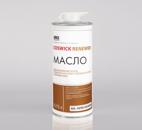 Масло COSWICK Масло для обновления полов, покрытых маслом и твердым воском (0,75 л). Ультраматовое. Снято с производства, см. артикул 4200-020000 или 4270-020000. 4200-024000