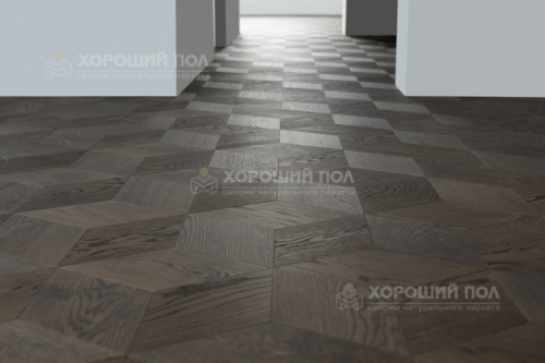 Мозаичный паркет COSWICK Дуб Корица (Cinnamon) Таинственный лес (Dark Wood collection) Масло шелковое ультраматовое Селект энд Бэттер Шереметьевский ромб 1193-1865-10