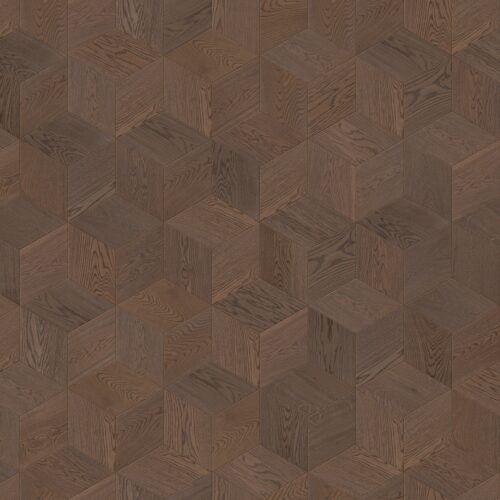 Мозаичный паркет COSWICK Дуб Пекан (Pecan) Таинственный лес (Dark Wood collection) Масло шелковое ультраматовое Селект энд Бэттер Шереметьевский ромб 1197-1872-10