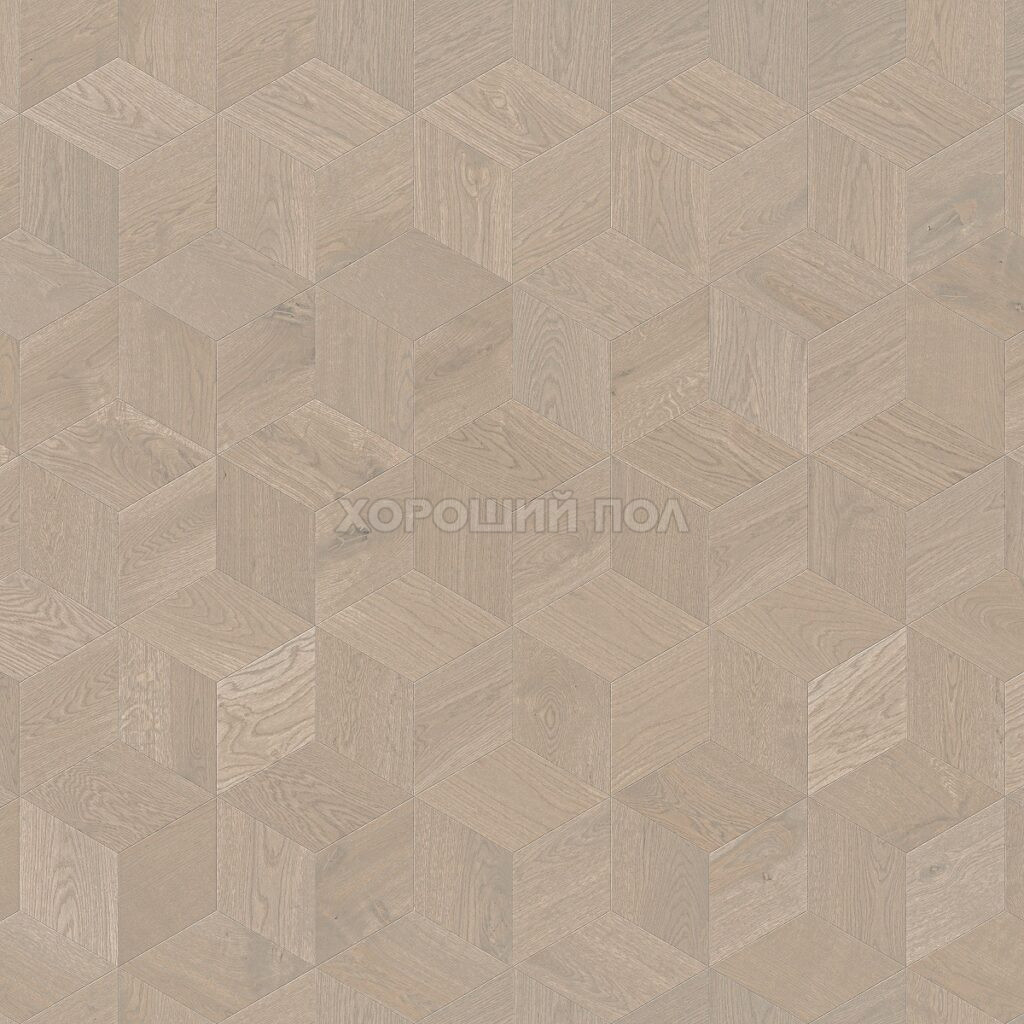 Мозаичный паркет COSWICK Дуб Серое дерево (Grey Wood) Оттенки серого (Grеy Shadow collection) Масло шелковое ультраматовое 1 Коммон Шереметьевский ромб 1197-3833-20