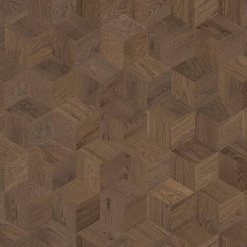 Мозаичный паркет COSWICK Дуб Тростниковый (Brown Sugar) Таинственный лес (Dark Wood collection) Масло шелковое ультраматовое Селект энд Бэттер Шереметьевский ромб 1197-1829-10