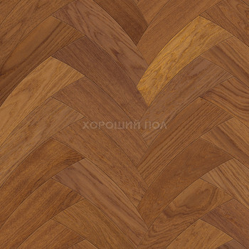 Мозаичный паркет COSWICK Криволинейная елка Дуб Орех (Chestnut) Таинственный лес (Dark Wood collection) Масло шелковое ультраматовое Селект энд Бэттер Эльсинор 1110-1204-10