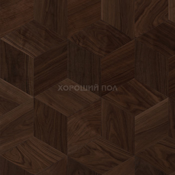 Мозаичный паркет COSWICK Орех Американский Классический (Classic) Американский орех (American Walnut collection) Масло шелковое 1 Натур Шереметьевский ромб 1397-3261-30