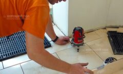 Настил фанеры на деревянное основание (2й слой) с сохранением уклона