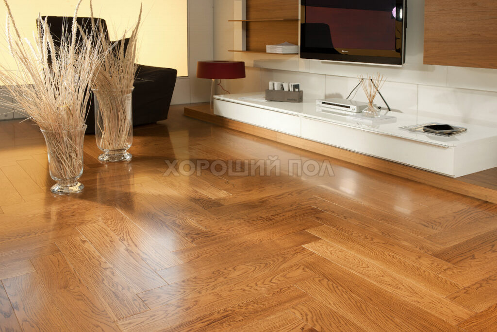 Паркет елка COSWICK Английская елка (90°) Дуб Орех (Chestnut) Таинственный лес (Dark Wood collection) Масло шелковое Селект энд Бэттер Венгерская елка 1168-1204-10