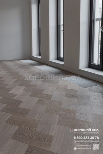 Паркет елка COSWICK Английская елка (90°) Дуб Пастель (Pastel) Оттенки серого (Grеy Shadow collection) Масло шелковое Селект энд Бэттер Штучный паркет 1151-1247-10