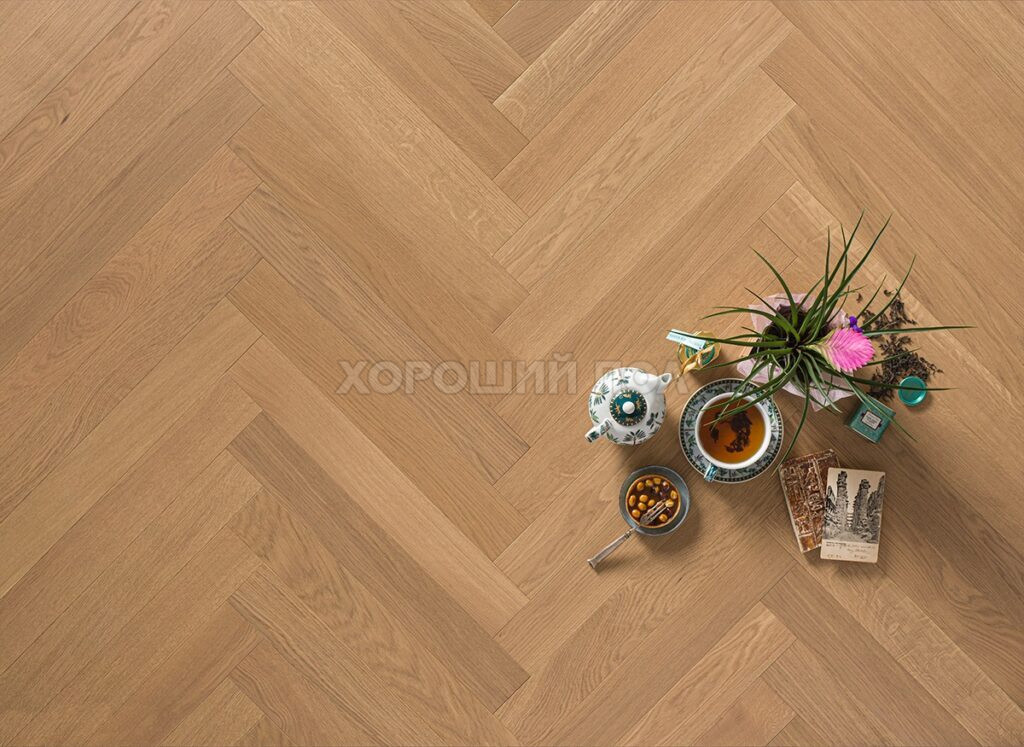 Паркет елка COSWICK Английская елка (90°) Дуб Сиена натуральная (Raw Sienna) Натуральная палитра (Natural Touch collection) Масло шелковое ультраматовое Селект энд Бэттер Венгерская елка 1174-1809-10