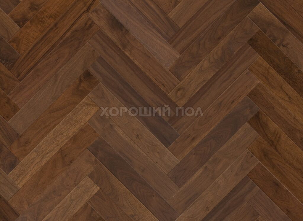 Паркет елка COSWICK Английская елка (90°) Орех Американский Леса Миссури (Missoury Woods) Спецпредложение Масло шелковое 1 Натур Венгерская елка s-1374-3200-30