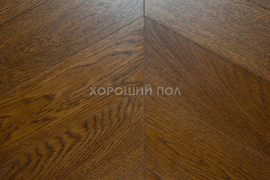 Паркет елка COSWICK Французская елка (45°) Дуб Орех (Chestnut) Таинственный лес (Dark Wood collection) Масло шелковое Селект энд Бэттер 1173-1204-10