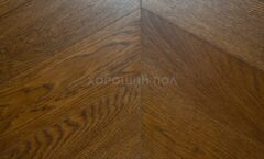 Паркет елка COSWICK Французская елка (60°) Дуб Орех рустикальный (Chestnut Rustic) Таинственный лес (Dark Wood collection) Масло шелковое Таверн 1123-4204-20