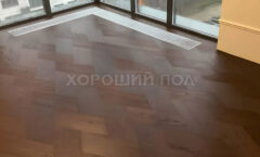 Паркет елка COSWICK Французская елка (60°) Дуб Орех рустикальный (Chestnut Rustic) Таинственный лес (Dark Wood collection) Масло шелковое Таверн Итальянская елка 1183-4204-20