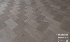 Паркет елка COSWICK Французская елка (60°) Дуб Пастель рустикальная (Pastel Rustic) Оттенки серого (Grеy Shadow collection) Масло шелковое 1 Коммон Итальянская елка 1192-3247-20