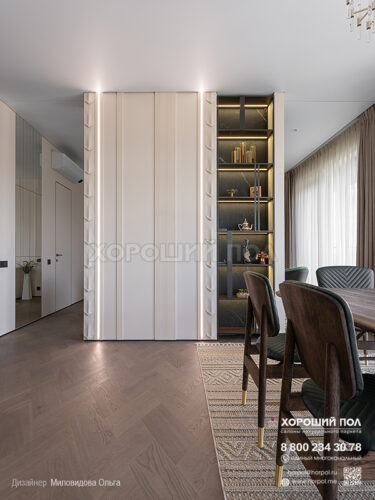 Паркет елка COSWICK Французская елка (60°) Дуб Шамбор рустикальный (Chambord Rustic) Оттенки серого (Grеy Shadow collection) Масло шелковое 1 Коммон Итальянская елка 1192-3215-20