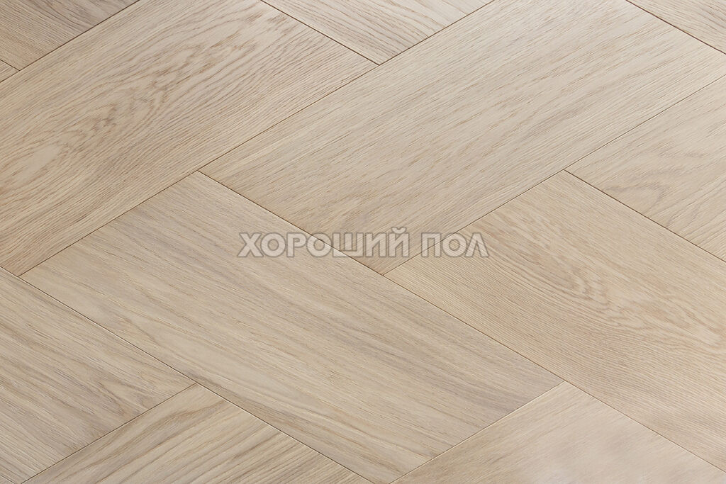 Паркет елка COSWICK Французская елка (60°) Дуб Ванильный рустикальный (Vanilla Rustic) Белые ночи (White Breathe collection) Масло шелковое ультраматовое 1 Коммон Итальянская елка 1192-3808-20
