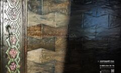 Паркет состаренный модульный из дуба с бордюром, коллекция Русь. РУССКИЙ ДУБ F-522