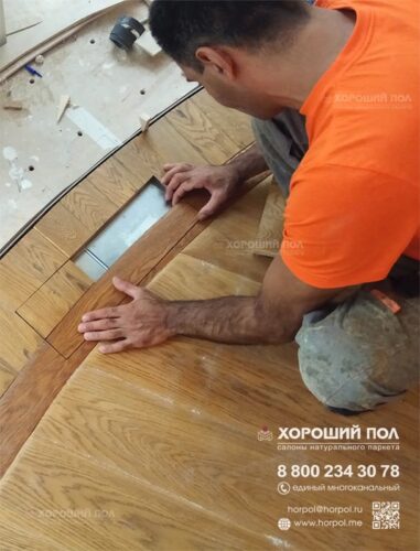 Укладка паркета, инженерной и паркетной доски жестким способом на стяжку
