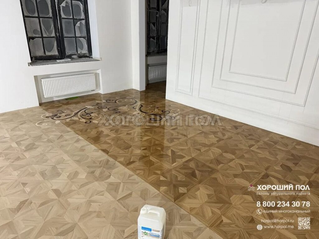 Услуги по нанесению лака на паркет