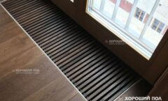 Устройство стыковочного узла паркета с конвектором